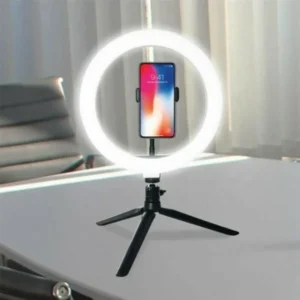 20cm Beauty Live Ring Light Photography Mobile Selfie Led Dimmable With Phone Holder