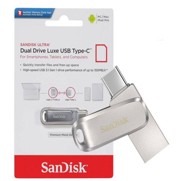 SanDisk Ultra Dual Drive Luxe USB 3.1 USB Gen 1 Type-C 32GB/64GB Flash Disk