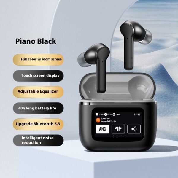 Touch Screen Wireless Noise Reduction In-ear Sports Game Bluetooth Headset - Image 5