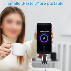 Emergency Keychain Portable Charger (type C )(random Color)