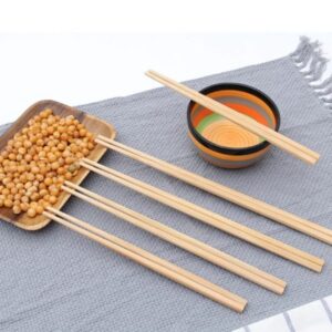 20pcs Reusable Bamboo Chopsticks Sushi Chinese Oriental Food Chop Sticks The original pattern of chopsticks, be made of natural bamboo, no lacquer, BPA, PVC, or phthalates. No hurt to your family healthy. ※The chopsticks can be served in hot-pot party, Sushi party, BBQ party, Chinese foods party, as serving chopsticks, or frying, cooking, noodles. ※the chopsticks are square-head, bamboo design head, more beautiful, and non-slip with ridges, easier for adults and children to get a grip on them, especially suitable for new users. ※These chopsticks can be cleaned by dishwasher, are easy to be used and cleaned; eco-friendly for eating instead of using disposable chopsticks. 20pcs can serve family dinner party more than people, making your family more happy and together.