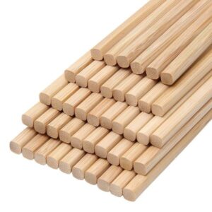 20pcs Reusable Bamboo Chopsticks Sushi Chinese Oriental Food Chop Sticks The original pattern of chopsticks, be made of natural bamboo, no lacquer, BPA, PVC, or phthalates. No hurt to your family healthy. ※The chopsticks can be served in hot-pot party, Sushi party, BBQ party, Chinese foods party, as serving chopsticks, or frying, cooking, noodles. ※the chopsticks are square-head, bamboo design head, more beautiful, and non-slip with ridges, easier for adults and children to get a grip on them, especially suitable for new users. ※These chopsticks can be cleaned by dishwasher, are easy to be used and cleaned; eco-friendly for eating instead of using disposable chopsticks. 20pcs can serve family dinner party more than people, making your family more happy and together.