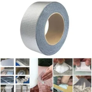 Super Sticky Aluminum Foil Butyl Rubber Tape Self Adhesive Waterproof For Roof Pipe Repair Tape (1.5 Meter) 