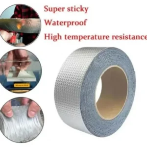 Super Sticky Aluminum Foil Butyl Rubber Tape Self Adhesive Waterproof For Roof Pipe Repair Tape (1.5 Meter)