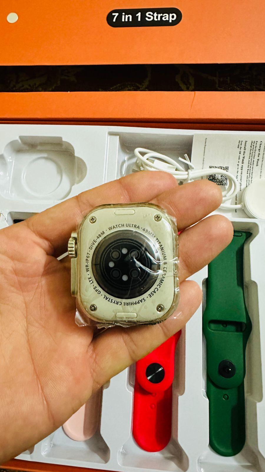 1753216708617 AW 03 Ultra Max Smart Watch | Premium Quality | 2.01 ” Big Display Screen | 7 Straps In Box | 7 In 1