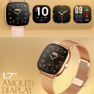 L-110 Enigma Diva Smartwatch for Women - A stylish smartwatch featuring AMOLED display, Bluetooth calling, Islamic features, dual straps, and IP68 waterproof rating.