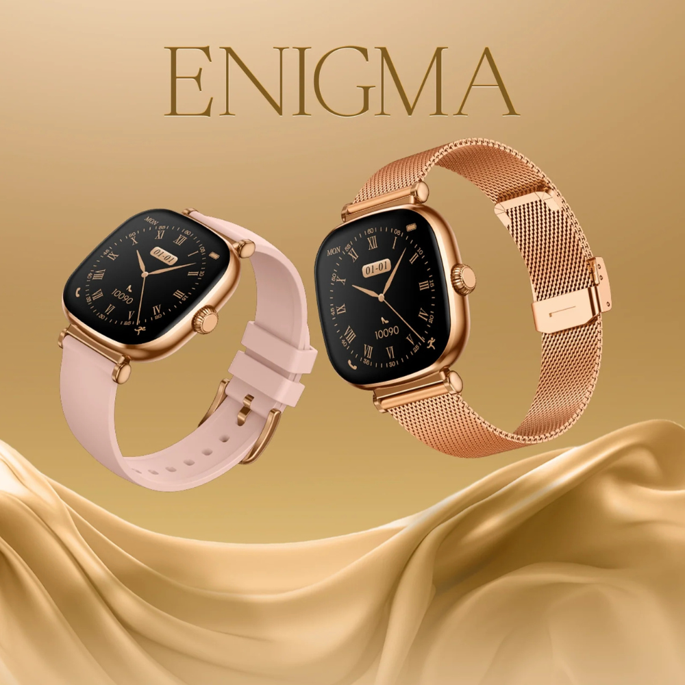 Buy Login Model L102 Smartwatch - Enhance Your Fitness Journey with Style L-110 Enigma Diva Smartwatch for Women - A stylish smartwatch featuring AMOLED display, Bluetooth calling, Islamic features, dual straps, and IP68 waterproof rating.